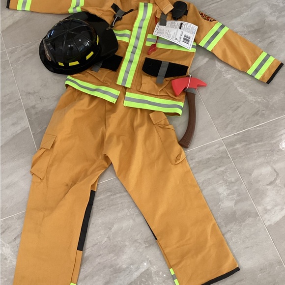 Kids Firefighter Costume with Helmet - Picture 4 of 10
